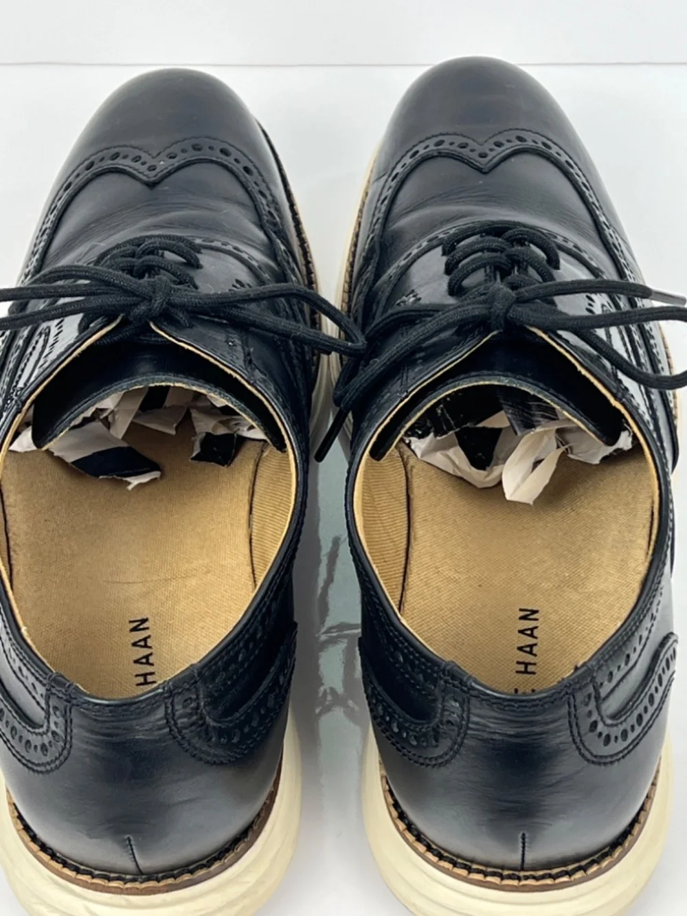 Cole Haan Zero Grand Wingtip Oxford Shoes Men’s 10.5 Black Leather Brogue Comfy